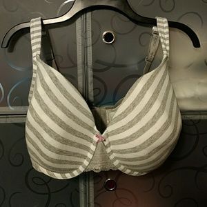 Lane Bryant Cacique Full Coverage Bra Gray 38F